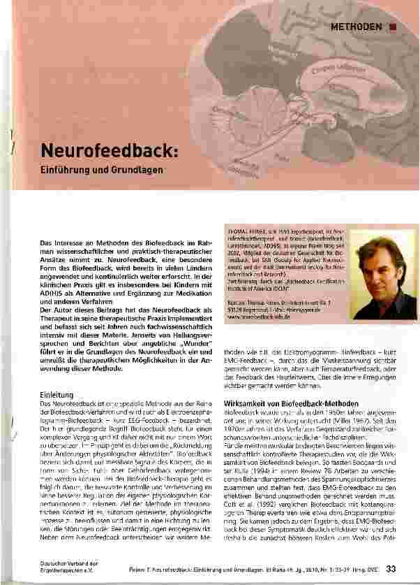 Vorschauseite 1: Neurofeedback: Einführung und Grundlagen