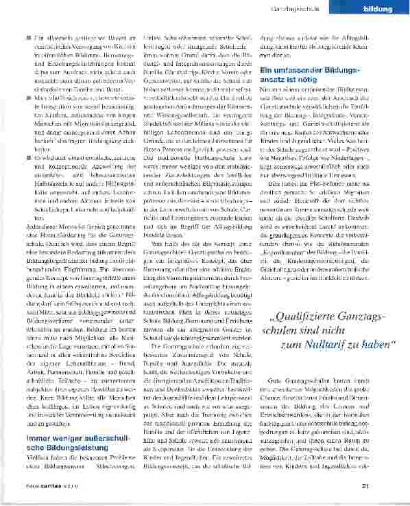 Vorschauseite 2: Alltagsbildung braucht einen Platz in der Schule