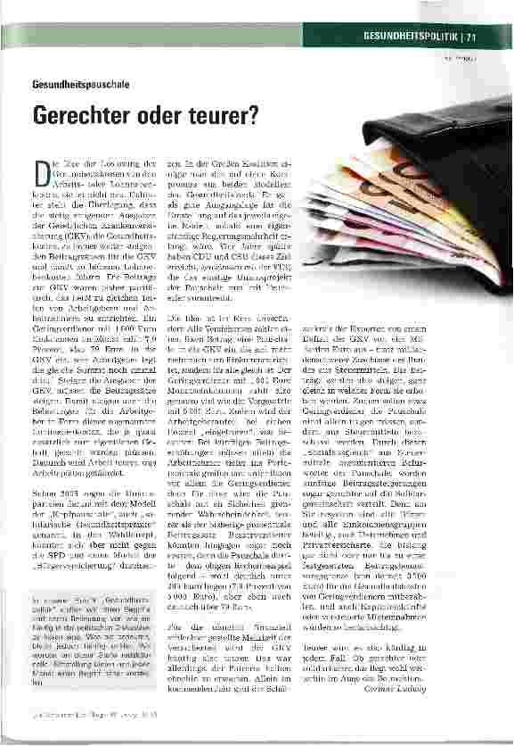 Vorschauseite 1: Gerechter oder teurer?