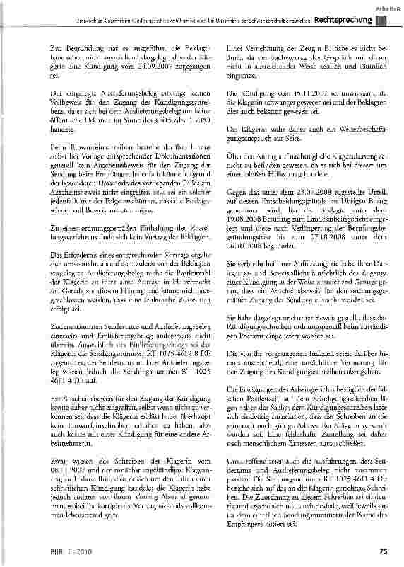 Vorschauseite 4: Dreiwöchige Klagefrist im Kündigungsschutzverfahren ist auch bei Unkenntnis der Schwangerschaft einzuhalten