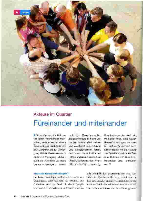 Vorschauseite 1: Füreinander und miteinander