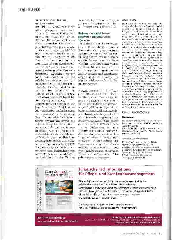 Vorschauseite 5: Evaluationsstudie: Das Best Practice-Modell der Pflegeausbildung