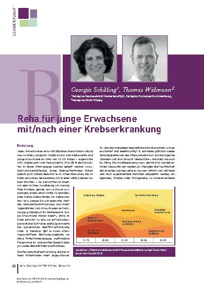 Vorschauseite 1: Reha für junge Erwachsene mit/nach einer Krebserkrankung