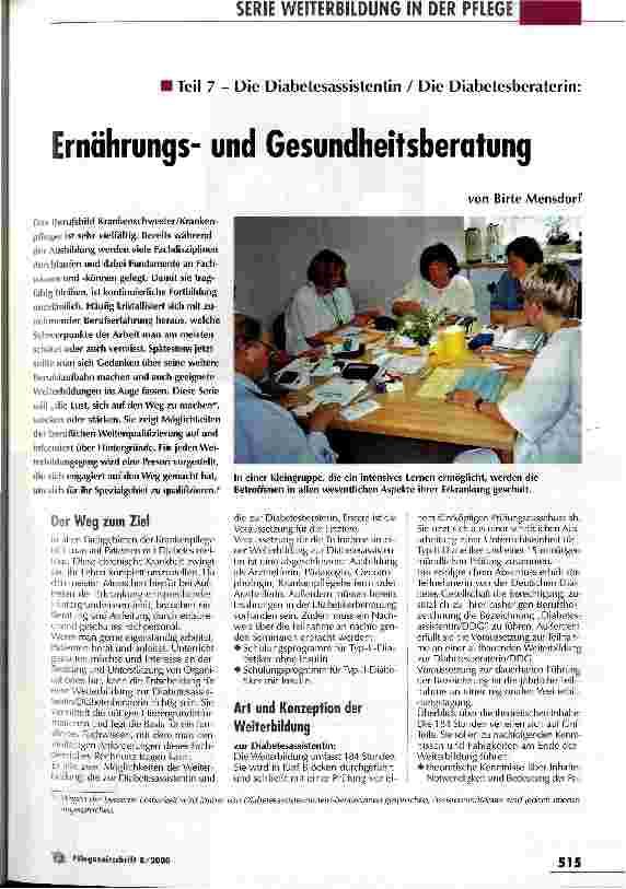 Vorschauseite 1: Ernährungsund Gesundheitsberatung