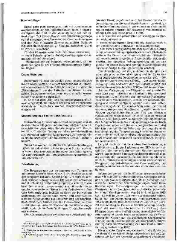 Vorschauseite 4: Rationalisierungsmaßnahmen im Krankenhaus