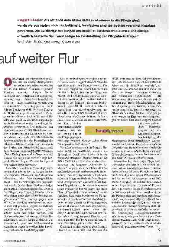 Vorschauseite 2: Allein auf weiter Flur Porträt
