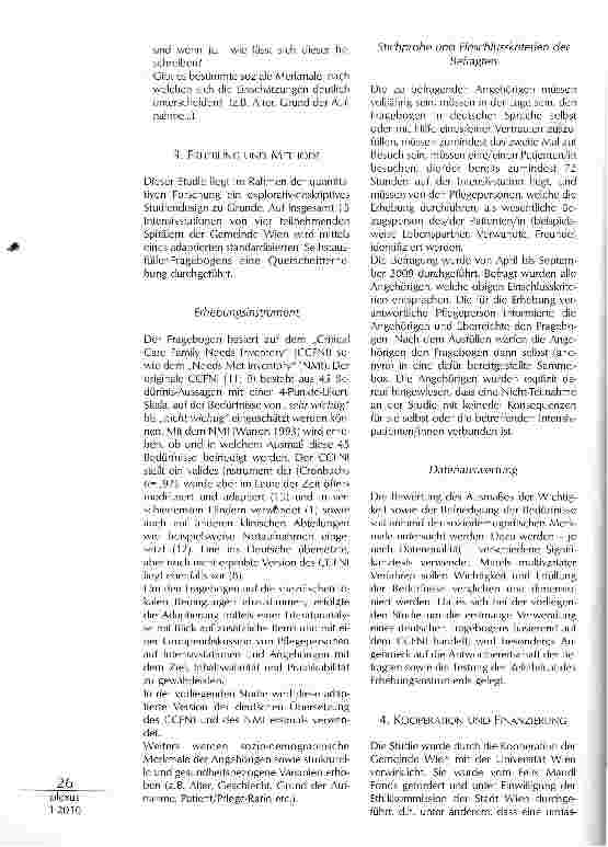 Vorschauseite 2: BEDÜRFNISSE ANGEHÖRIGER AUF INTENSIVSTATIONEN