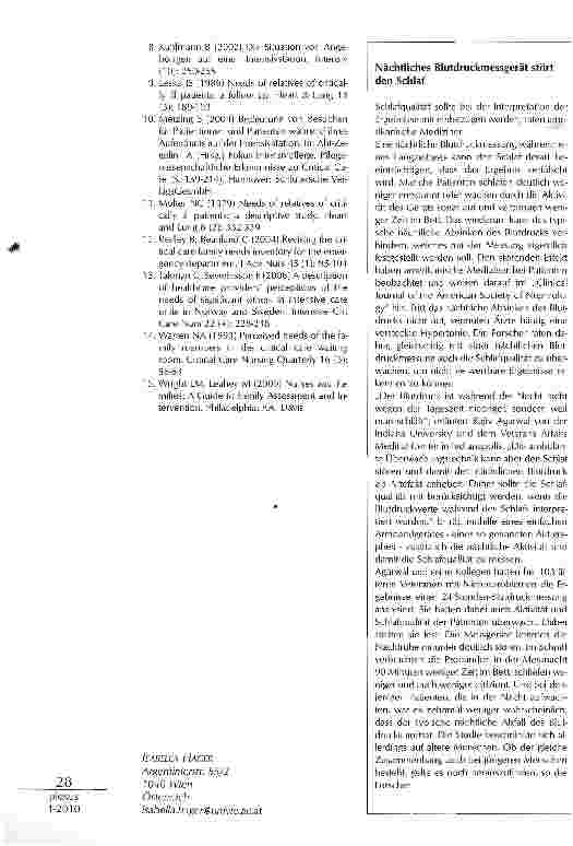 Vorschauseite 4: BEDÜRFNISSE ANGEHÖRIGER AUF INTENSIVSTATIONEN
