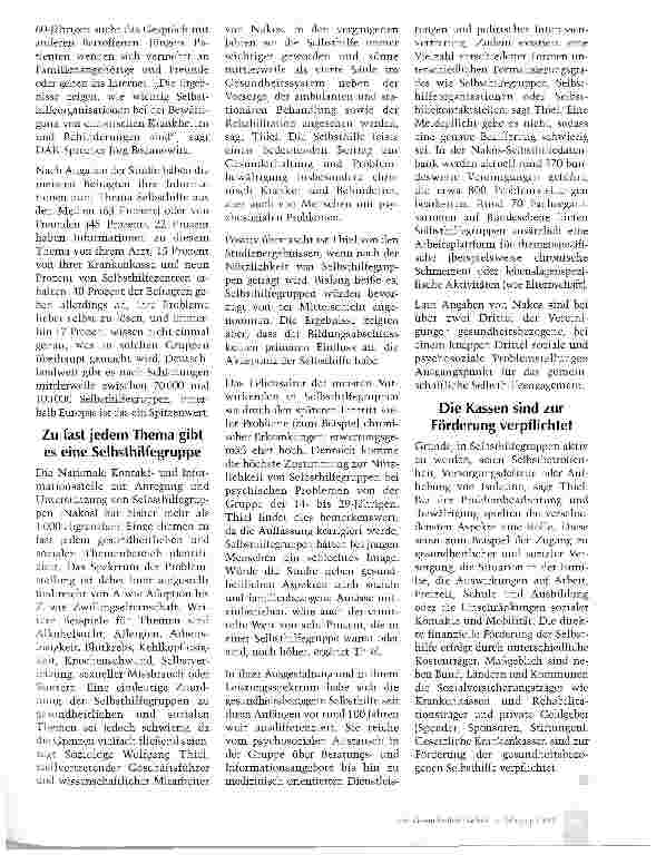 Vorschauseite 2: Selbsthilfe hat Hochkonjunktur