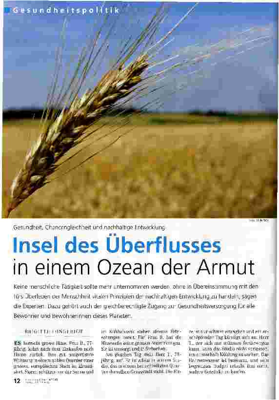 Vorschauseite 1: Insel des Überflusses in einem Ozean der Armut