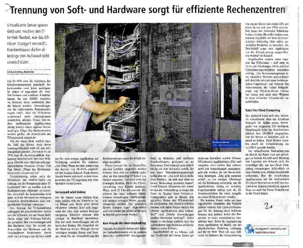 Vorschauseite 1: Trennung von Softund Hardware sorgt für effiziente Rechenzentren