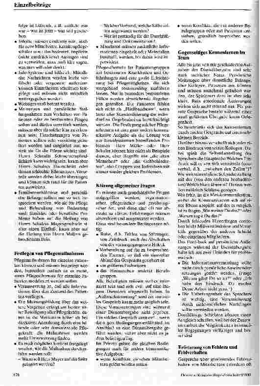 Vorschauseite 3: Erwartungen an die Dienstübergabe - Versuch einer Analyse unter kommunikationspsychologischen Aspekten