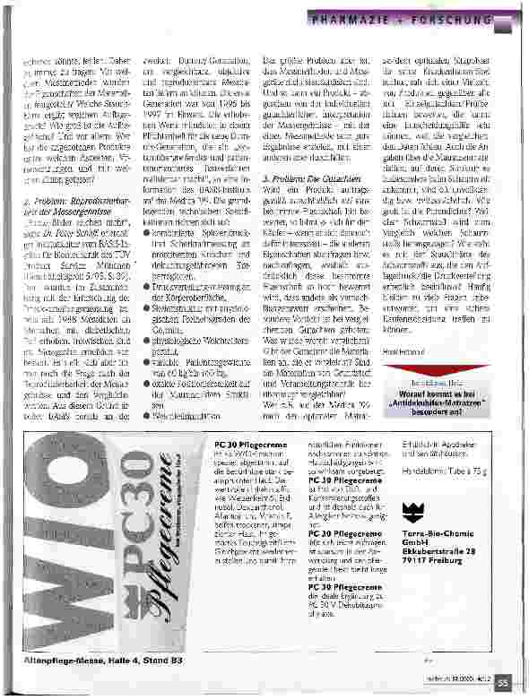 Vorschauseite 2: Matratzen in der Dekubitusprophylaxe 1. Teil: Gutachten lesen und richtig deuten