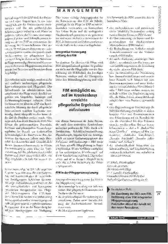 Vorschauseite 2: Qualitätsverbesserung durch FIM 3. Deutscher Innovationspreis Medinzin und Gesundheit / 1. Teil