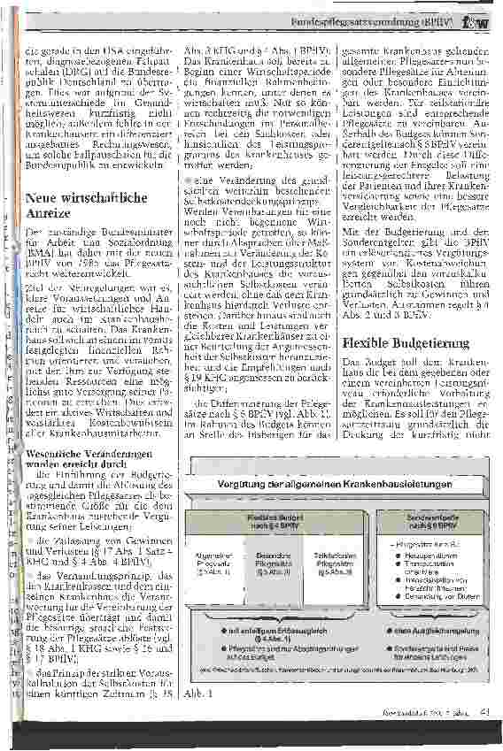 Vorschauseite 2: Bundespflegesatzverordnung (BPflV) Wirtschaftliche Aspekte