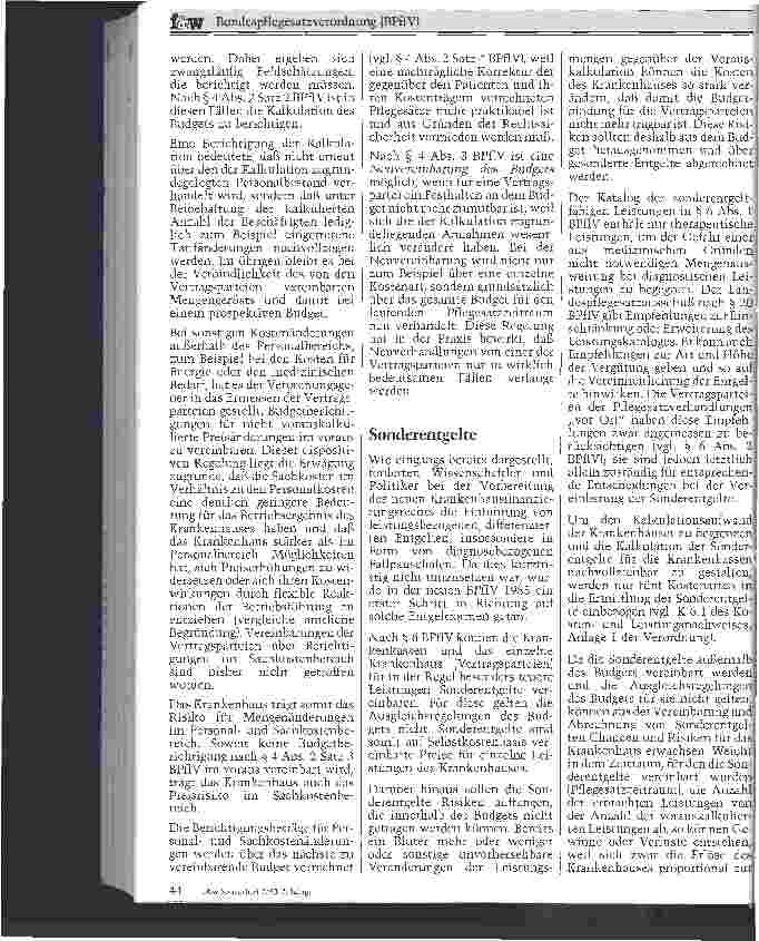 Vorschauseite 5: Bundespflegesatzverordnung (BPflV) Wirtschaftliche Aspekte