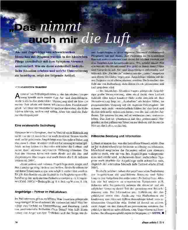 Vorschauseite 1: Das nimmt auch mir die Luft