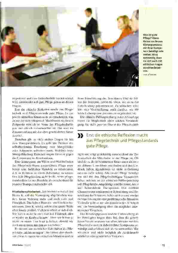 Vorschauseite 2: „Holt die Ethik in die Heime