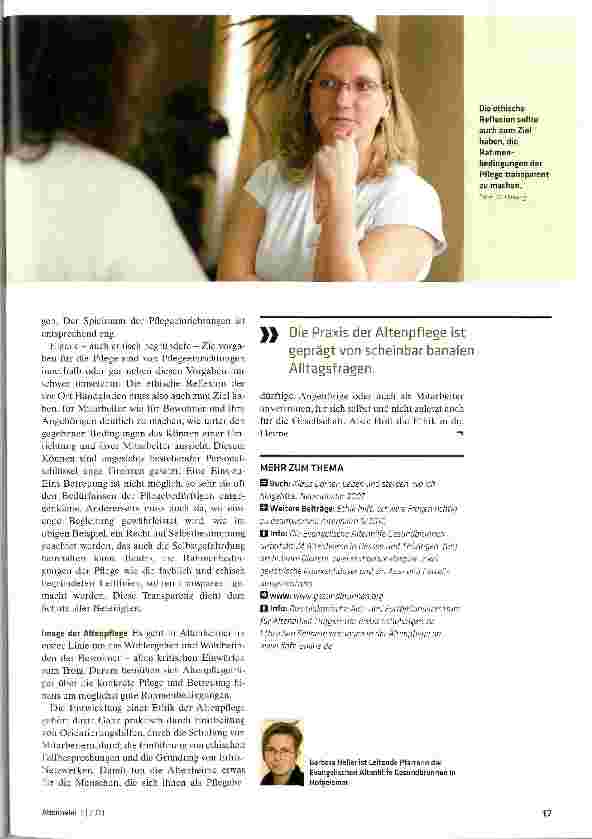 Vorschauseite 4: „Holt die Ethik in die Heime