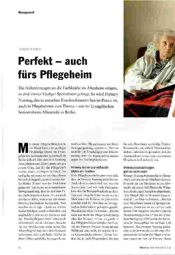 Vorschauseite 1: Perfekt - auch fürs Pflegeheim