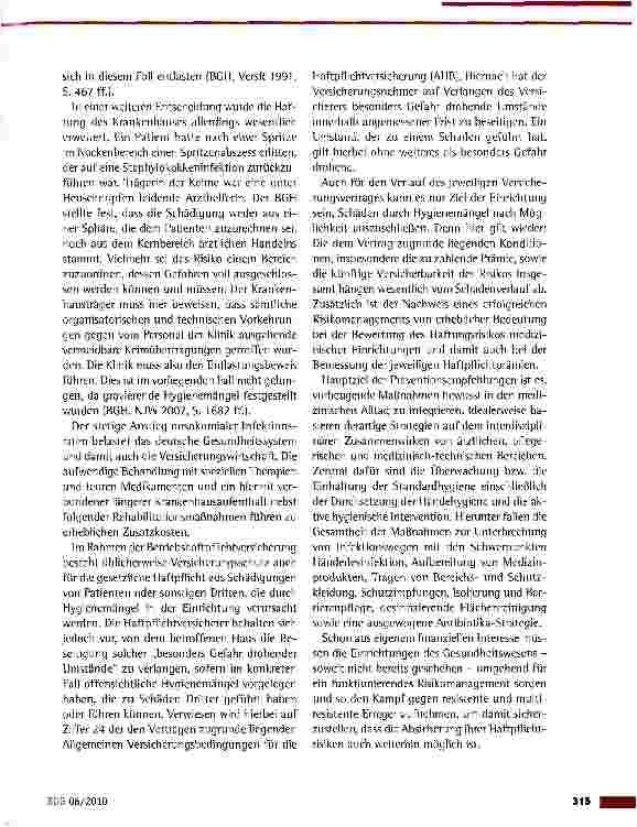 Vorschauseite 2: Hygiene und Versicherungsschutz