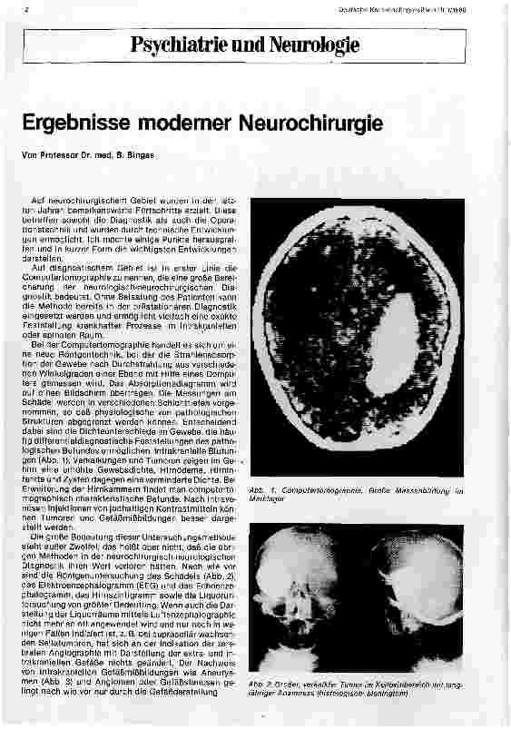 Vorschauseite 1: Ergebnisse moderner Neurochirurgie