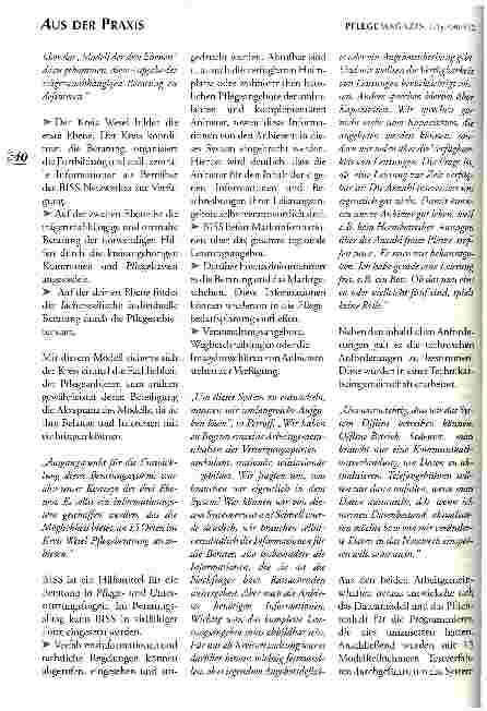 Vorschauseite 2: BISS - ein Beratungsund Informationsnetzwerk für die Pflege