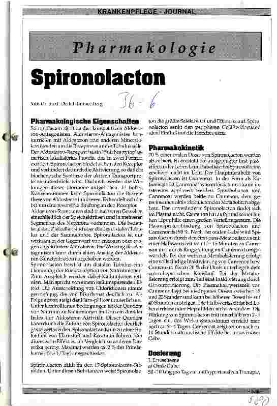 Vorschauseite 1: Spironolacton