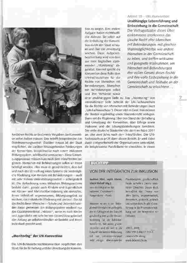 Vorschauseite 4: Die UN-Behindertenrechtskonvention