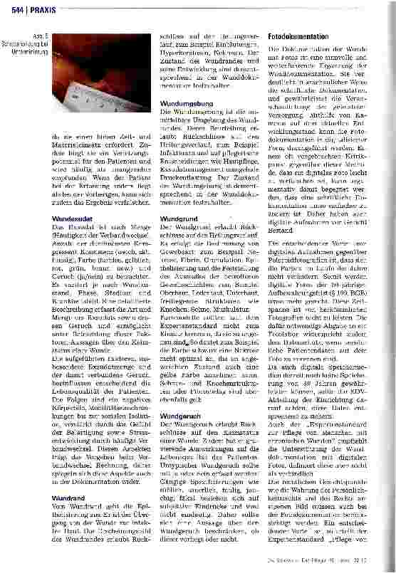 Vorschauseite 5: Die Wunddokumentation ist Mittel der erfolgreichen Therapie
