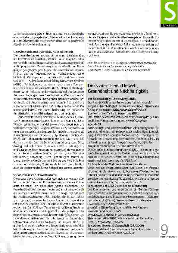 Vorschauseite 2: Gesundheit-Umwelt-Krankheit