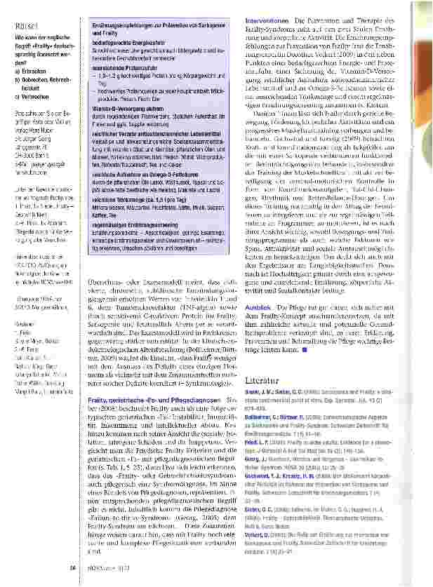 Vorschauseite 3: Frailty - Gebrechlichkeit alternder Menschen