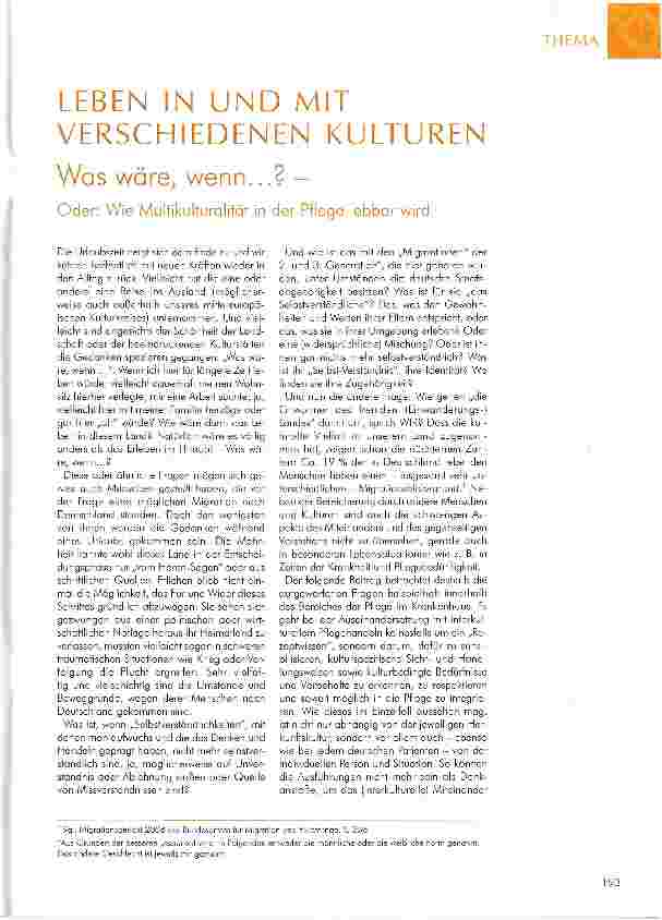 Vorschauseite 1: LEBEN IN UND MIT VERSCHIEDENEN KULTUREN