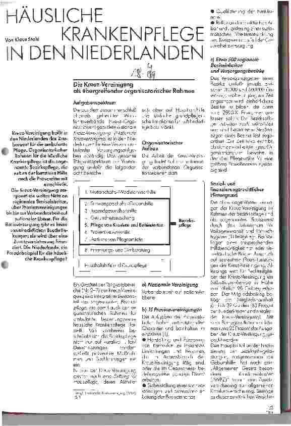 Vorschauseite 1: Häusliche Krankenpflege in den Niederlanden