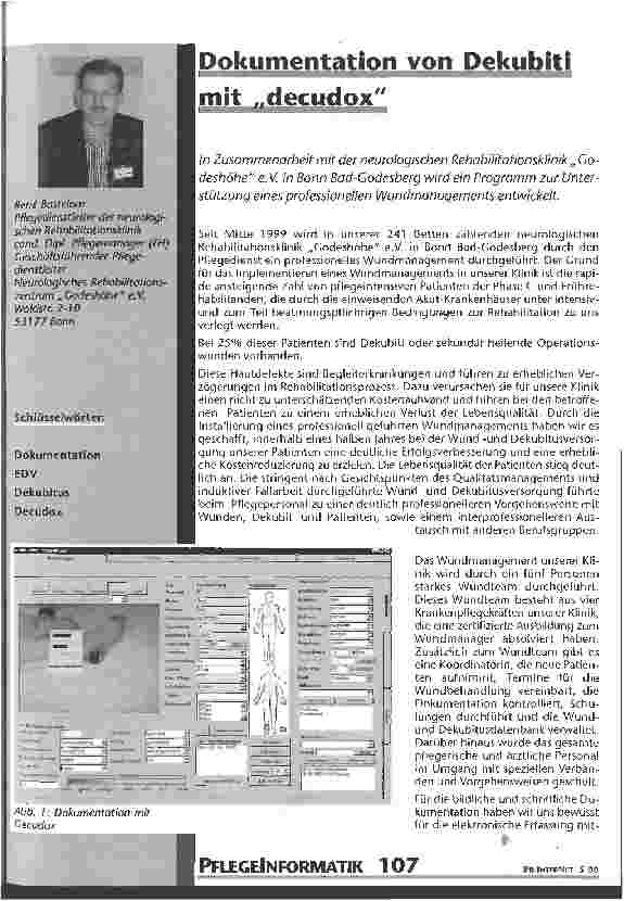 Vorschauseite 1: Dokumentation von Dekubiti mit decudox