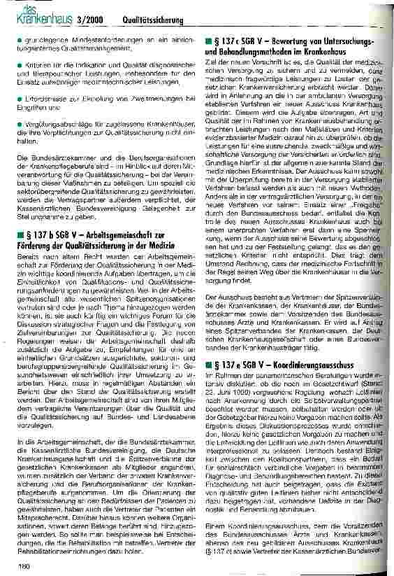 Vorschauseite 3: Qualitätssicherung/Qualitätsmanagement im Krankenhaus Welche Anforderungen kommen auf die Krankenhäuser durch die neuen gesetzlichen Regelungen zu?