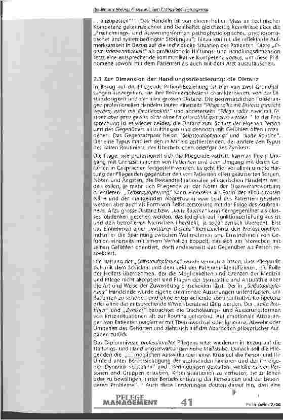 Vorschauseite 5: Pflege auf dem Professionalisierungsweg Die Rolle der Pflegenden zwischen Bildungsanspruch und Praxisalltag