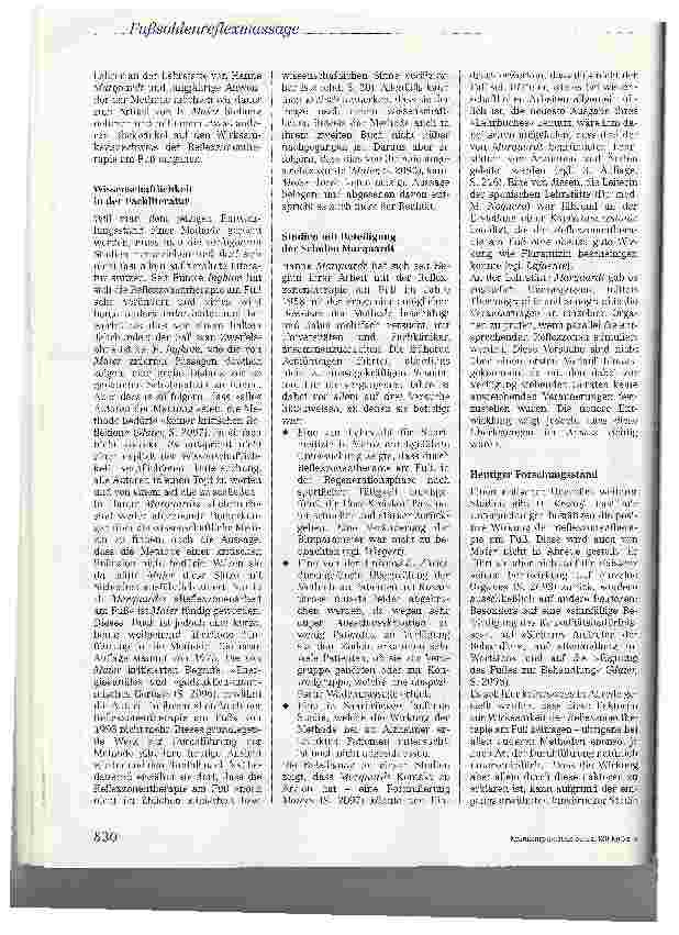 Vorschauseite 2: Entgegnung auf den Beitrag von E. Maier: Wissenschaft und Wirksamkeit der sogenannten Fußsohlenreflexmassage Heft 12/1999, S. 2093-2099