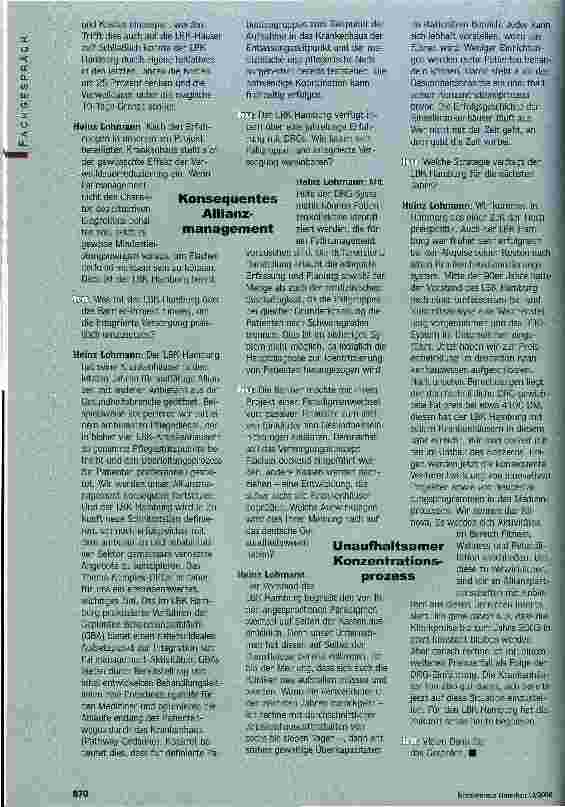 Vorschauseite 3: Vom Payer zum Player Was kommt auf die Krankenhäuser zu, wenn Krankenkassen das Fallmanagement übernehmen?