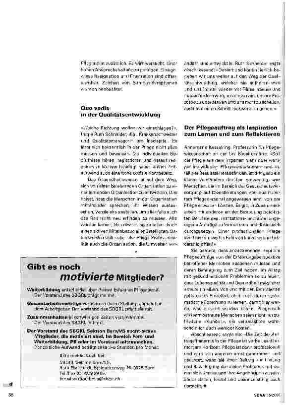 Vorschauseite 3: Mit der Pflege in die Zukunft