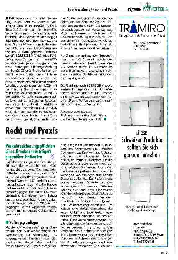 Vorschauseite 2: Fehlbelegungsprüfungen: Verbot von Stichtagserhebungen
