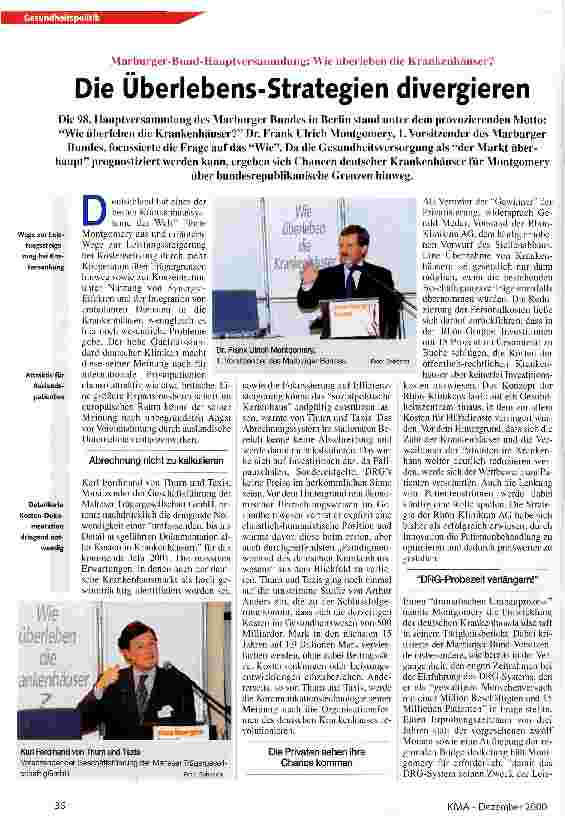Vorschauseite 1: Die Überlebens-Strategien divergieren