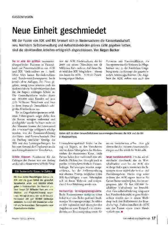 Vorschauseite 1: Neue Einheit geschmiedet