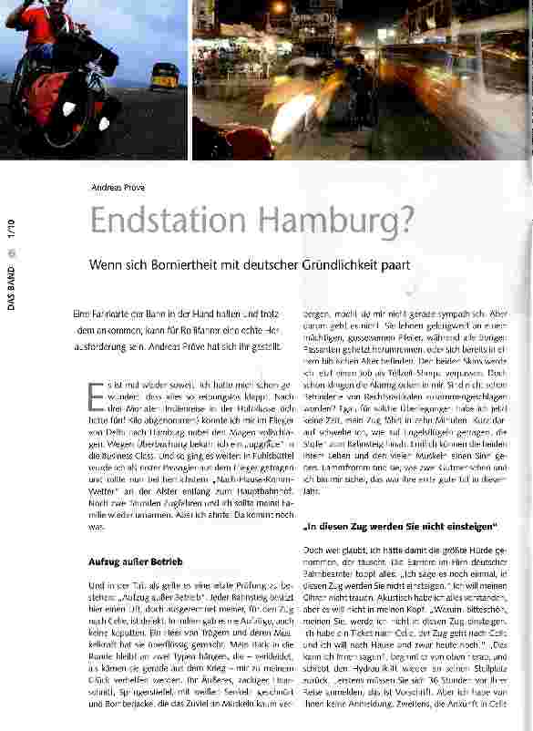 Vorschauseite 1: Endstation Hamburg?