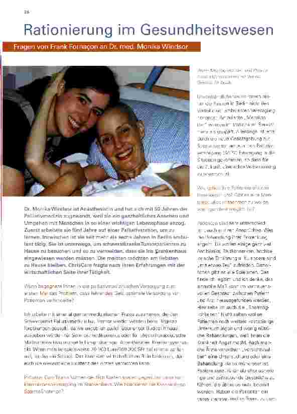 Vorschauseite 1: Rationierung im Gesundheitswesen