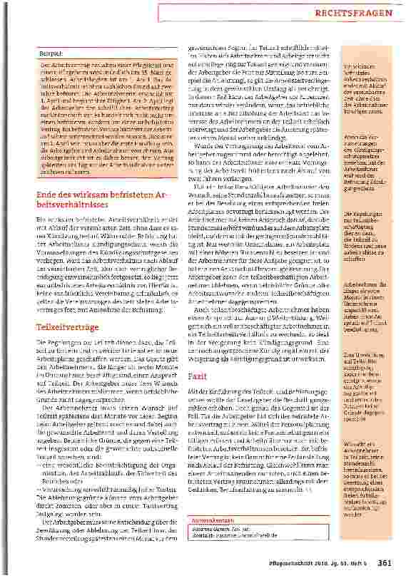 Vorschauseite 3: Ein Vorteil für den Arbeitnehmer?