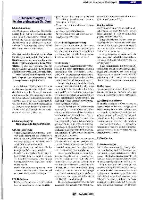 Vorschauseite 5: Anforderungen der Hygiene beim Tätowieren