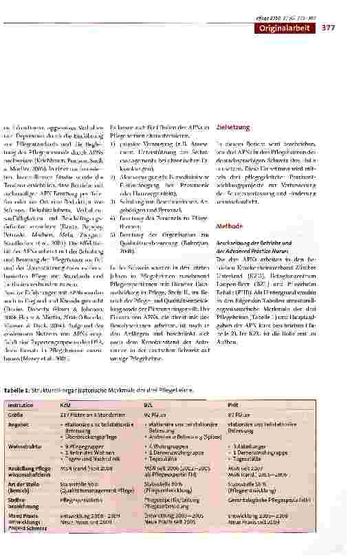 Vorschauseite 3: Entwicklung der Rolle der Advanced Practice Nurse in der stationären Langzeitpflege älterer Menschen in der Schweiz