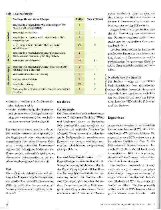 Vorschauseite 3: Schwindeltraining in der Physiotherapie