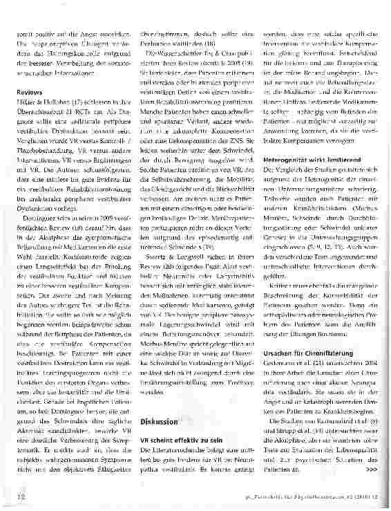 Vorschauseite 5: Schwindeltraining in der Physiotherapie